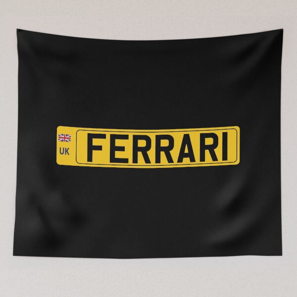Item preview, Ferrari UK Reg Plate - Registration Number License Plate designed and sold by MintGubbins.