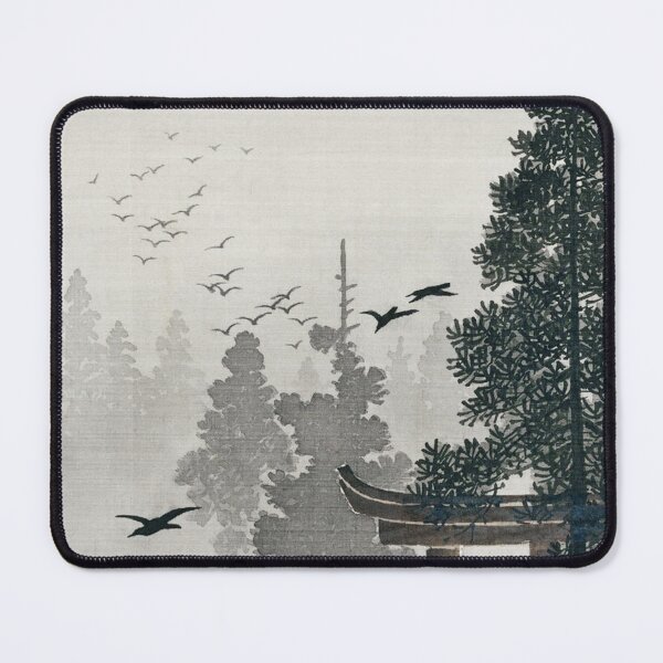 Item preview, Flock of birds and a torii gate in a pine tree forest (1877-1945) by Ohara Koson designed and sold by CristalleLisa.