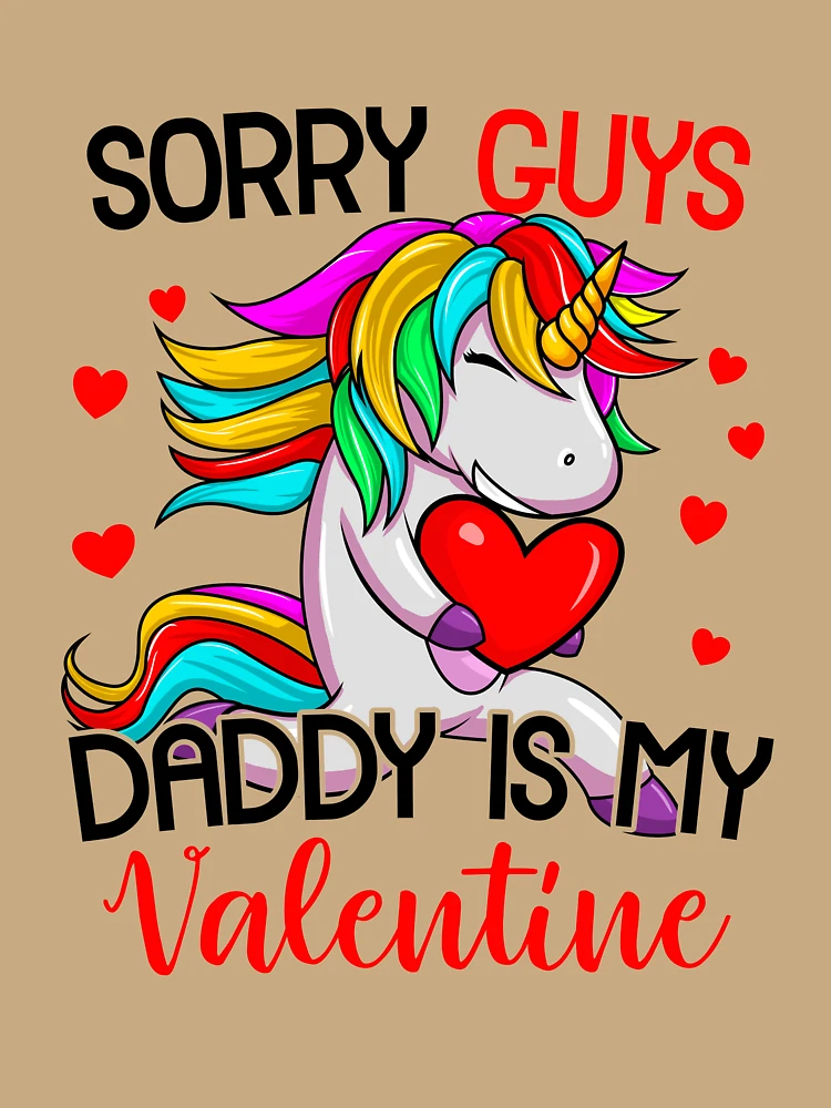 Thumbnail 6 von 6, Premium Oversized Pullover, Sorry Guys Daddy Is My Valentine Unicorn Girls Valentine Gear designt und verkauft von DynamicDesign.