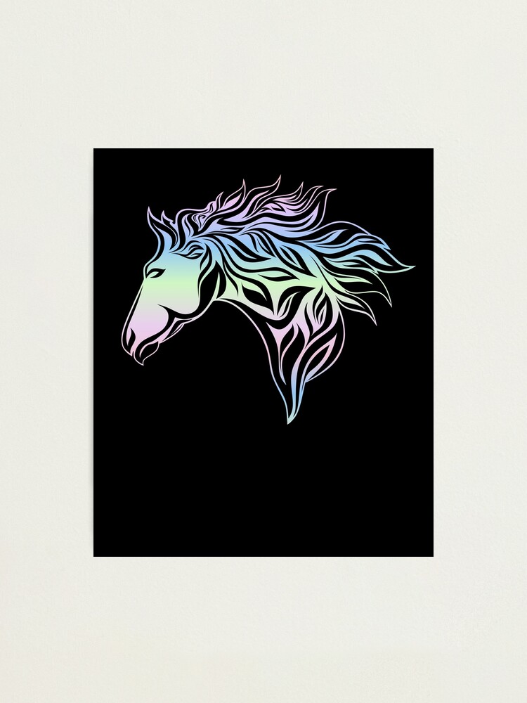horse-head-colorful-silhouette-photographic-print-for-sale-by-ziesmerch-redbubble