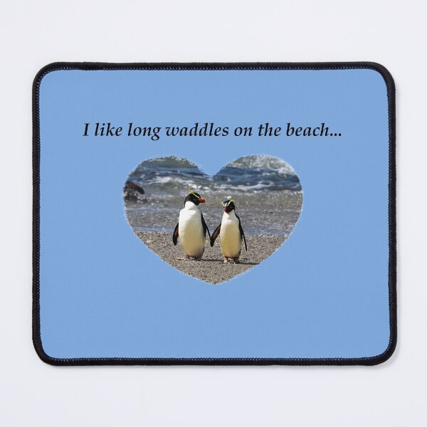 Item preview, Fiordland Penguins like long waddles on the beach... (black text) designed and sold by SBPenguins.