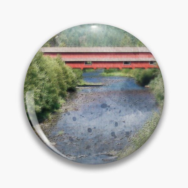 Item preview, Westfir Covered Bridge Watercolor | Oregon Americana designed and sold by TwoSmallPtatoes.