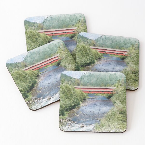 Item preview, Westfir Covered Bridge Watercolor | Oregon Americana designed and sold by TwoSmallPtatoes.