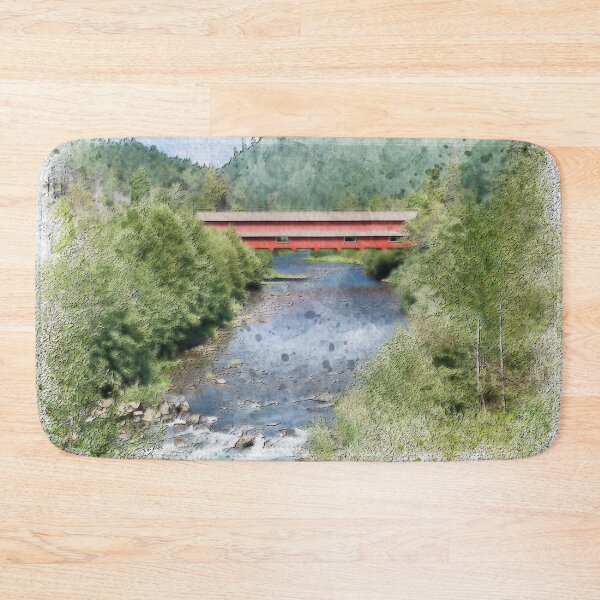 Item preview, Westfir Covered Bridge Watercolor | Oregon Americana designed and sold by TwoSmallPtatoes.