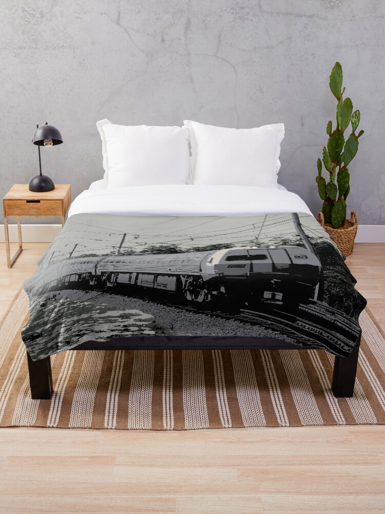 Thumbnail 1 of 6, Throw Blanket, Misty Metroliner designed and sold by Rorymacve.
