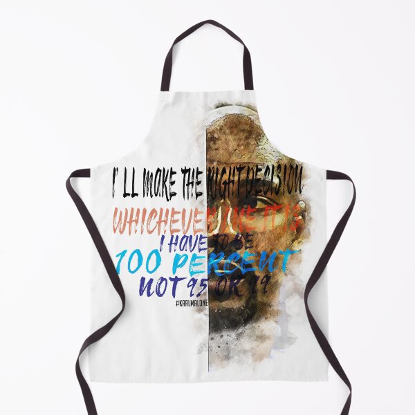 Item preview, Karl Malone Inspiration Saying Motivational Quote Watercolor sketching Positive quote: I'll make the right decision, whichever one it is. I have to be 100 percent, not 95 or 99 designed and sold by scribblelife.