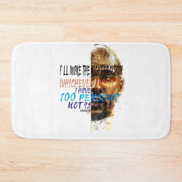 Item preview, Karl Malone Inspiration Saying Motivational Quote Watercolor sketching Positive quote: I'll make the right decision, whichever one it is. I have to be 100 percent, not 95 or 99 designed and sold by scribblelife.