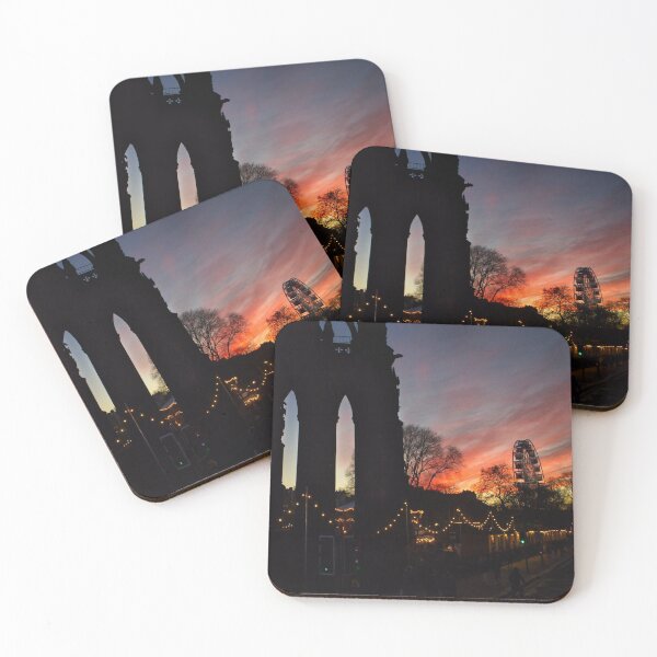 Item preview, Sunset over Scott monument and big wheel in Edinburgh  designed and sold by Ann Biddlecombe.