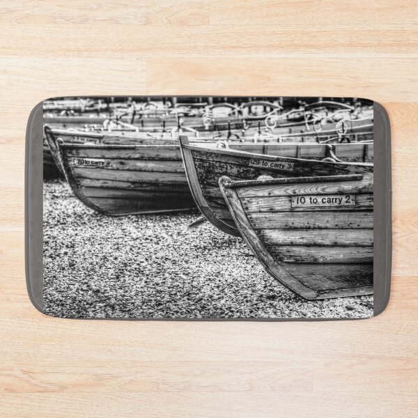 Item preview, Derwentwater Wooden Rowing Boats Black And White designed and sold by Paul Thompson Photography.