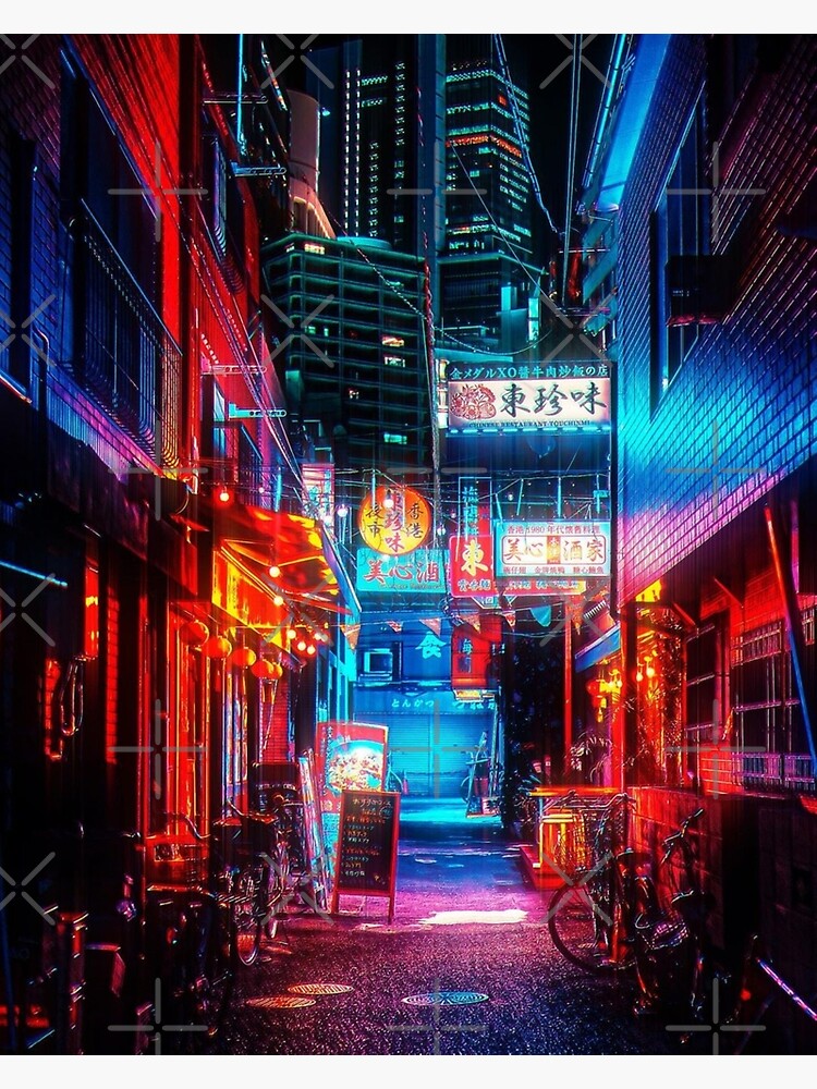 Tokyo Cyberpunk Aesthetic Poster For Sale By Lifestylein Redbubble 