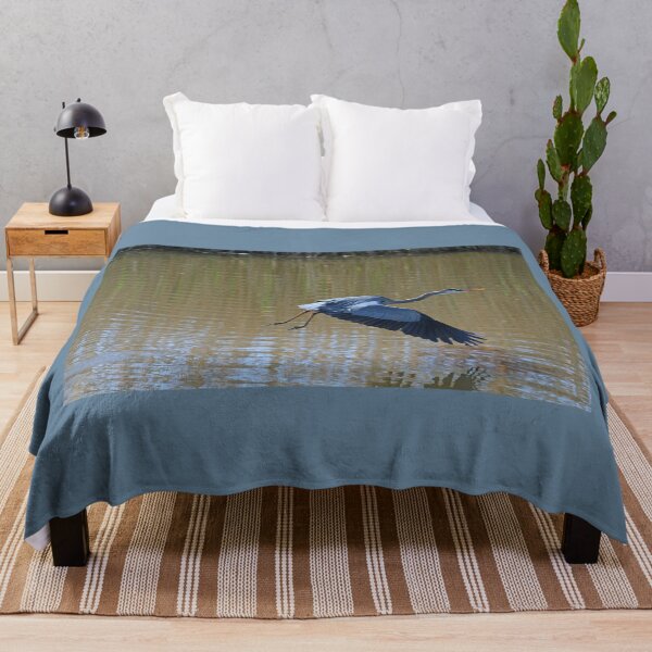Item preview, Great Blue Heron flying with wings down designed and sold by PaulKPhoto.