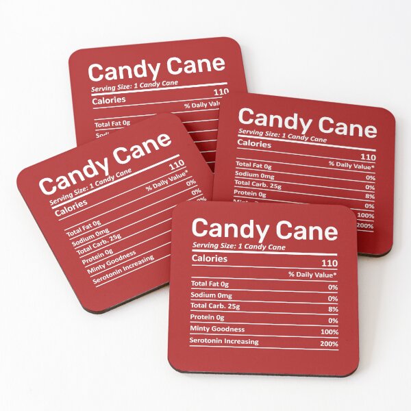 Item preview, Candy Cane Nutrition Facts Funny Candy Lover Christmas Gift designed and sold by alenaz.