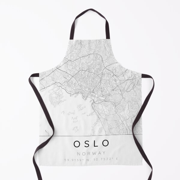 Item preview, Oslo map minimalist in black and white designed and sold by DesireeVDA.
