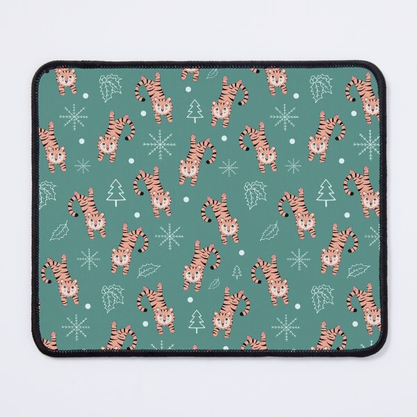 Item preview, Cute tiger Christmas pattern designed and sold by Verchikowl.