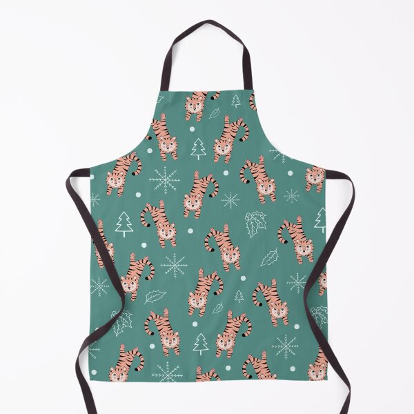 Item preview, Cute tiger Christmas pattern designed and sold by Verchikowl.