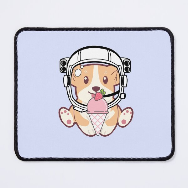 Item preview, Space Corgi and his tasty ice cream - The Cool Astronaut Puppy! designed and sold by LukjanovArt.