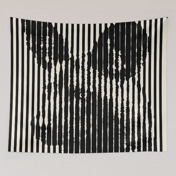Aperçu de l'œuvre Gros plan sur un chien sauvage, illusion anamorphique, pop art créée et vendue par Scotch Macaskill.