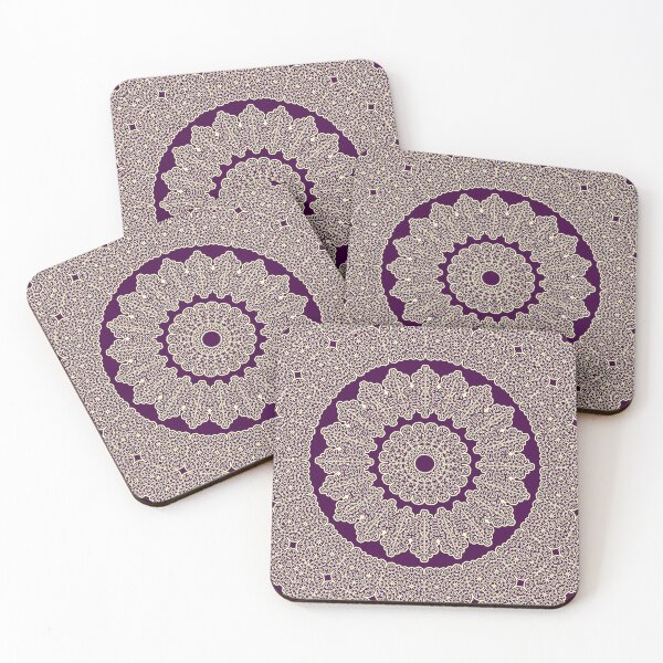 Item preview, Modern decorative design in the form of a rose in purple designed and sold by storefunnypets.
