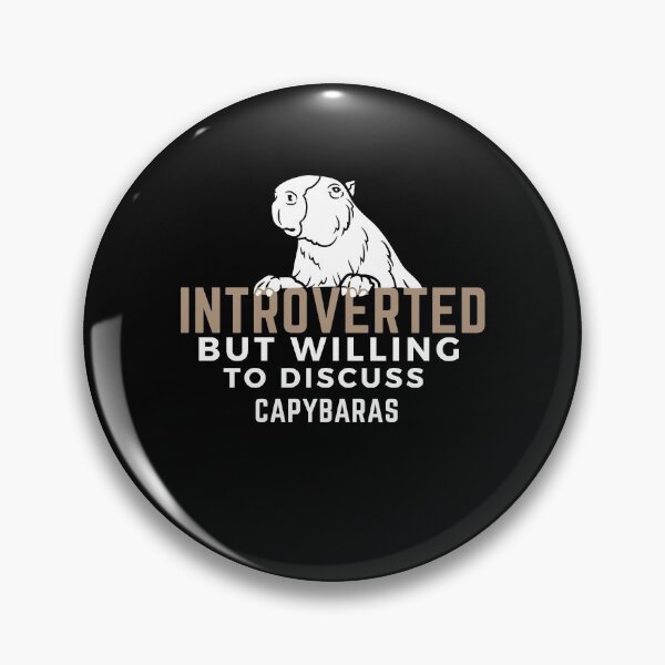 Item preview, Introverted but willing to discuss capybaras, birthday gift ideas, gift for friends, gift for boyfriend, gift for girlfriend designed and sold by oufa.
