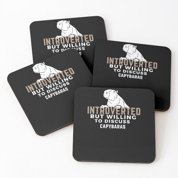 Item preview, Introverted but willing to discuss capybaras, birthday gift ideas, gift for friends, gift for boyfriend, gift for girlfriend designed and sold by oufa.