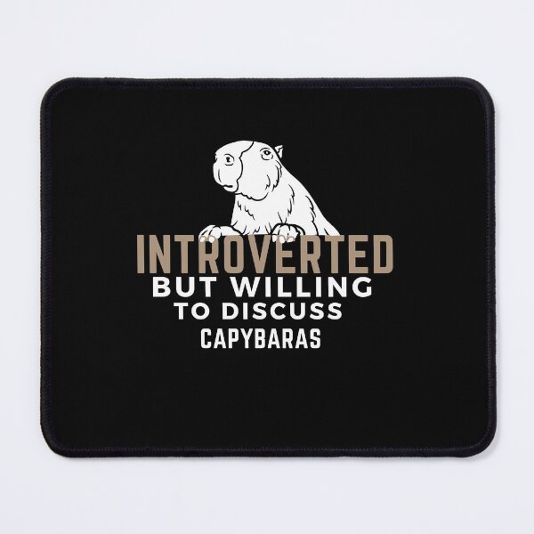 Item preview, Introverted but willing to discuss capybaras, birthday gift ideas, gift for friends, gift for boyfriend, gift for girlfriend designed and sold by oufa.