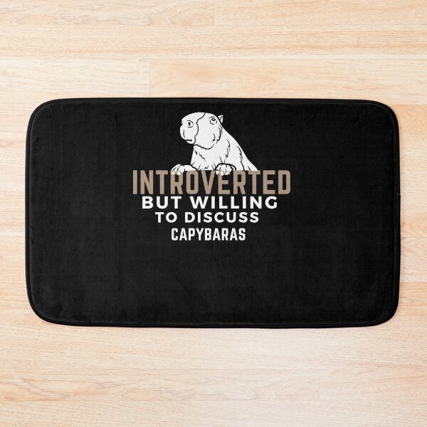 Item preview, Introverted but willing to discuss capybaras, birthday gift ideas, gift for friends, gift for boyfriend, gift for girlfriend designed and sold by oufa.