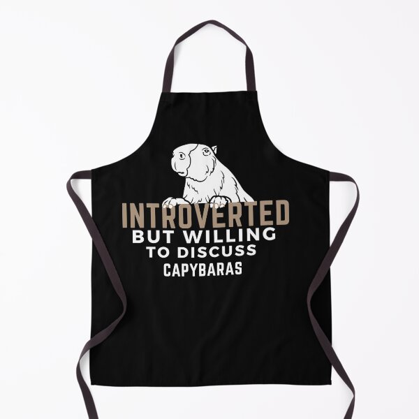 Item preview, Introverted but willing to discuss capybaras, birthday gift ideas, gift for friends, gift for boyfriend, gift for girlfriend designed and sold by oufa.