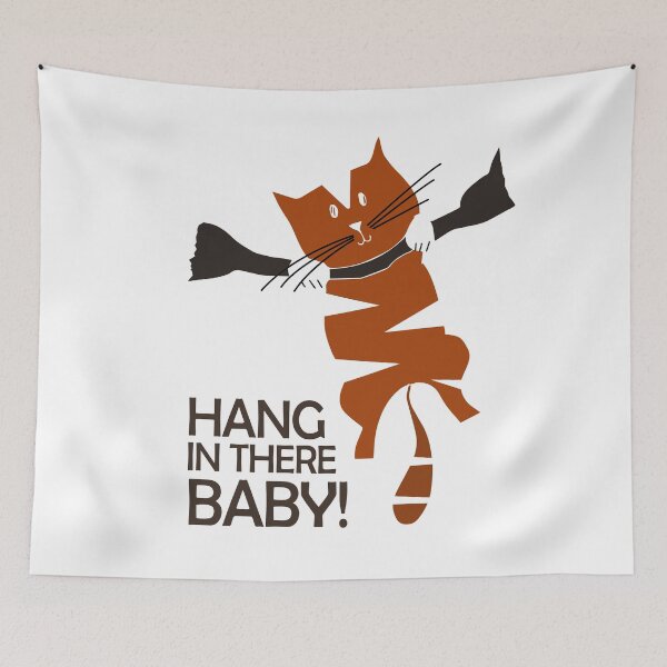 Item preview, Hang in there Baby! Orange cute funny kitty cat for pets lovers designed and sold by cinemadnesshirt.