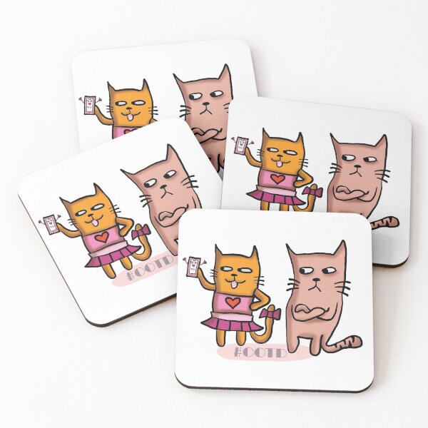 Item preview, Cute funny cats by pinkymaglalang designed and sold by pinkymaglalang.