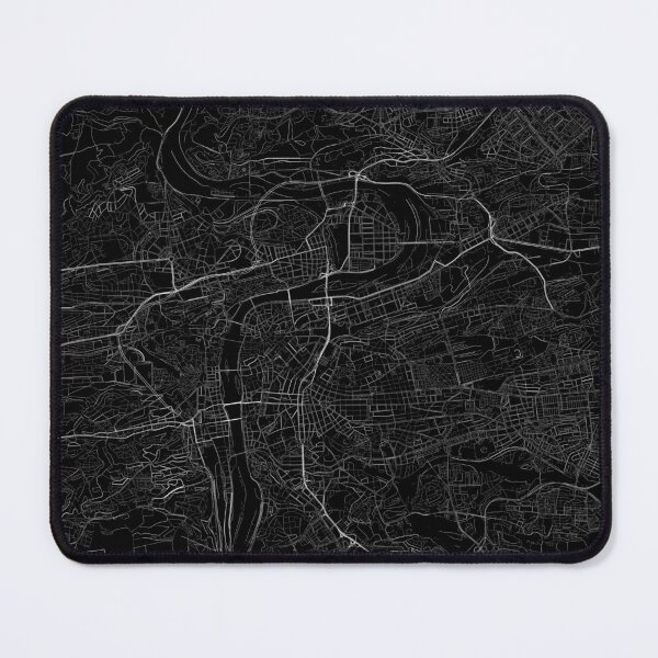 Item preview, Prague map minimalist on a black background designed and sold by DesireeVDA.