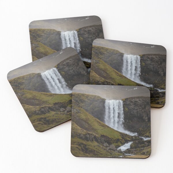 Item preview, Beautiful Icelandic waterfall soft glowing colors of fall designed and sold by BerryvineImage.