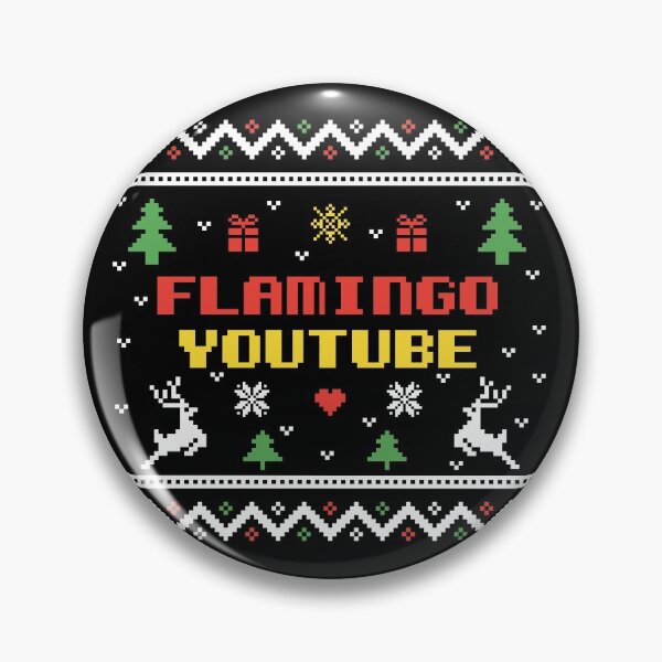 Item preview, Flamingo youtube Flamingo Plush christmas gift colored ugly lovely sweater,  funny sweater, pixel artwork, 8bitart, designed and sold by SGS-.