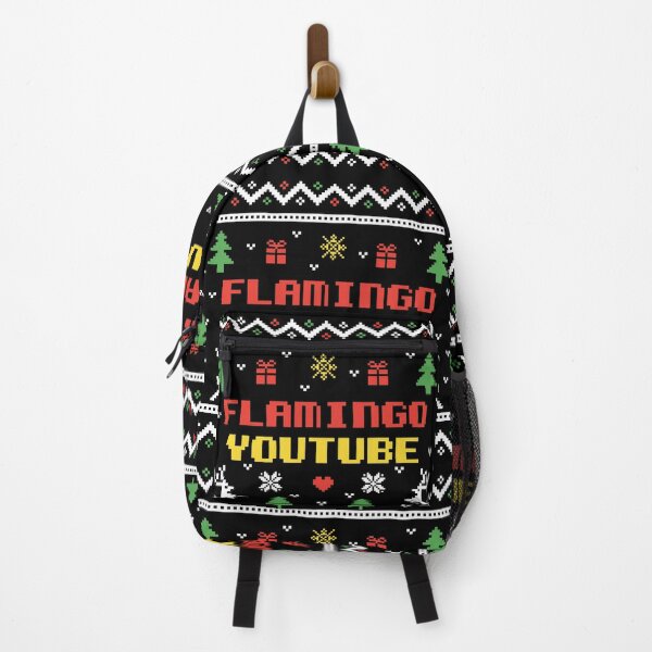 Item preview, Flamingo youtube Flamingo Plush christmas gift colored ugly lovely sweater, funny sweater, pixel artwork, 8bitart, designed and sold by SGS-.