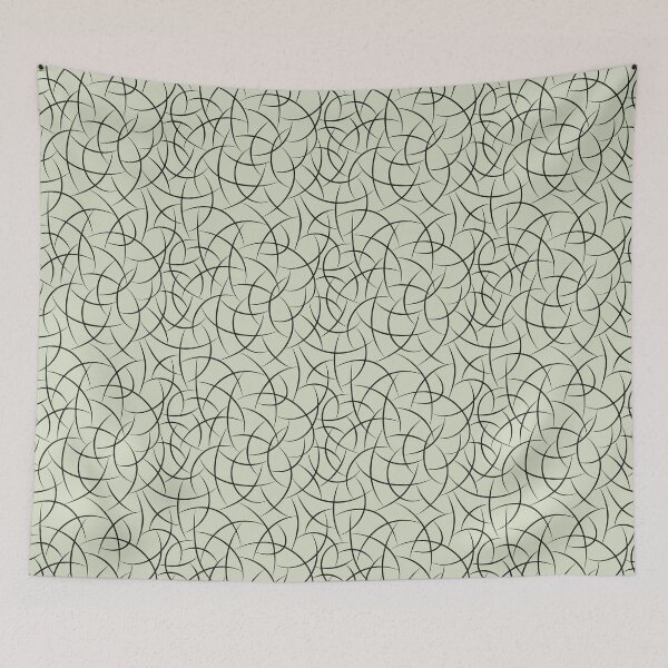 Artikelvorschau, Black and Green Abstract Crescent Shape Pattern Pairs Diamond Vogel 2022 Popular Color Balance 0748 entworfen und verkauft von ColorOfTheYears.