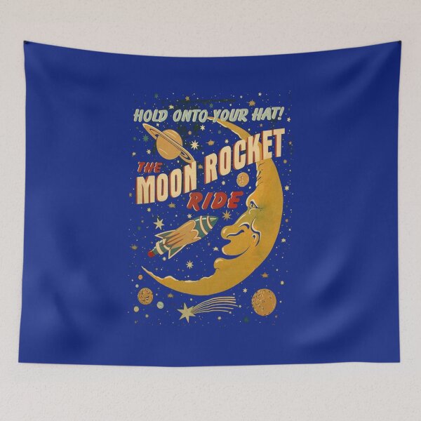 Item preview, Moon Rocket Retro Vintage Sign designed and sold by K1Store.