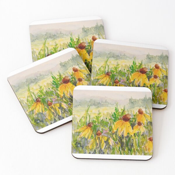 Item preview, Coneflower Watercolor designed and sold by LibbyRudolfArt.