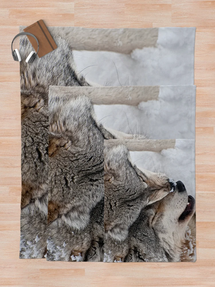Thumbnail 5 of 6, Throw Blanket, Timber Wolves designed and sold by WolvesOnly.