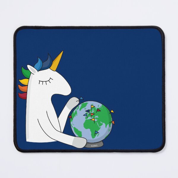 Item preview, Unicorn target flag on globe designed and sold by LaDaDi.