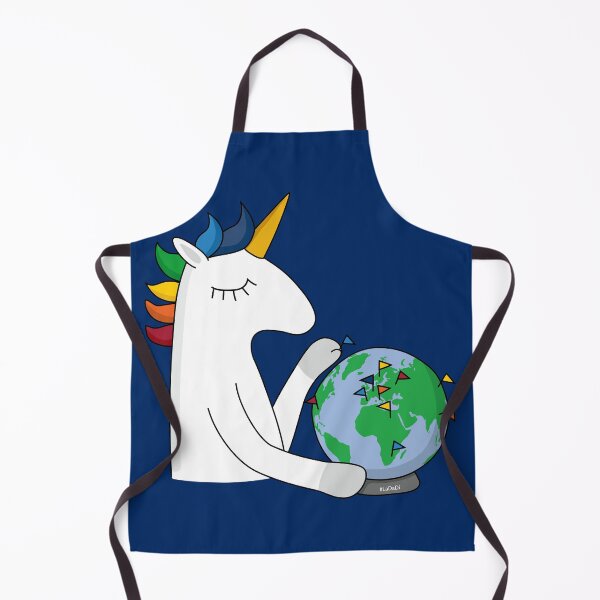 Item preview, Unicorn target flag on globe designed and sold by LaDaDi.