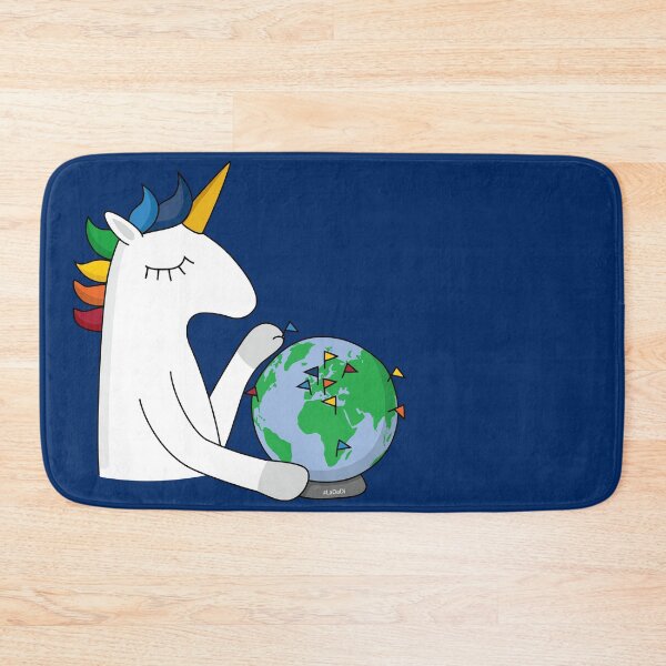 Item preview, Unicorn target flag on globe designed and sold by LaDaDi.