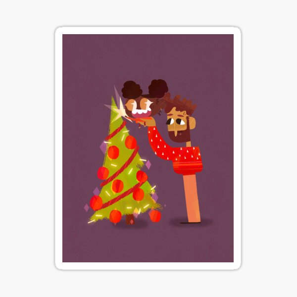 Decorating the Christmas tree Sticker