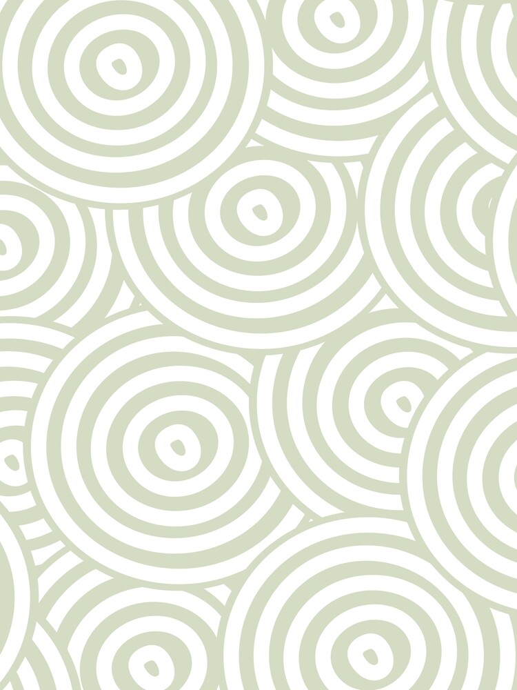 Thumbnail 3 von 3, Tuch, Green and White Hypnotic Circle Pattern Pairs Diamond Vogel 2022 Popular Color Balance 0748 designt und verkauft von ColorOfTheYears.