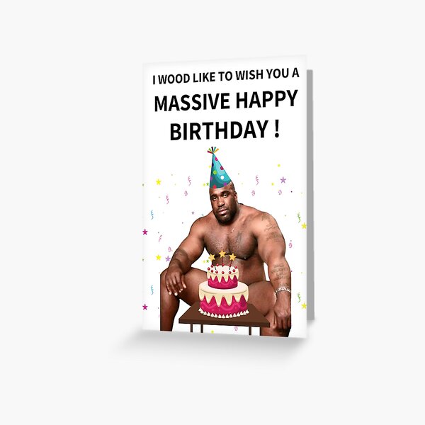 gran polla chico negro meme barry madera tarjeta de regalo de cumpleaños Tarjetas de felicitación