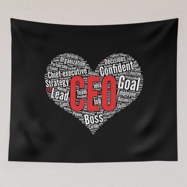 Item preview, Chief executive CEO Business Founder Heart Shape Word Cloud graphic designed and sold by theodoros20.