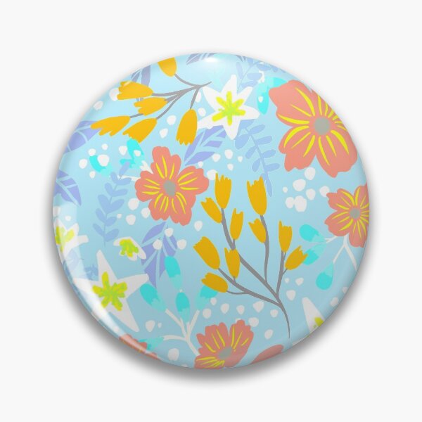 Item preview, Floral Pattern - Light Blue designed and sold by tessartsweden.