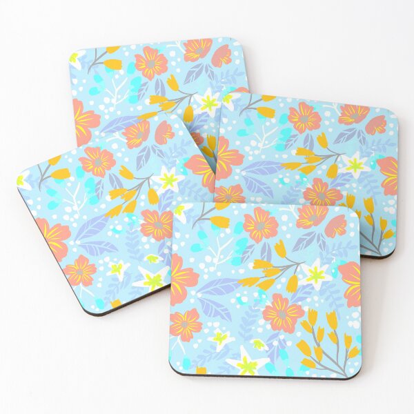 Item preview, Floral Pattern - Light Blue designed and sold by tessartsweden.