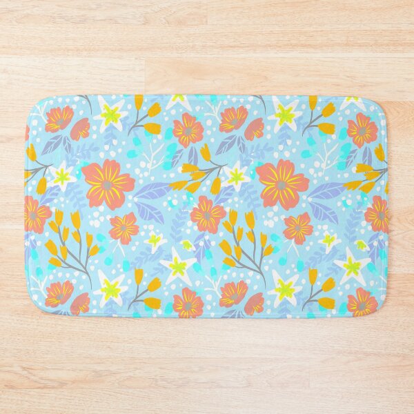 Item preview, Floral Pattern - Light Blue designed and sold by tessartsweden.