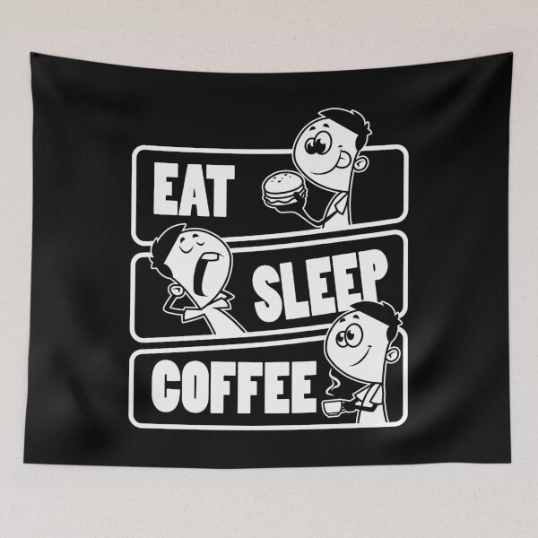 Artikelvorschau, Eat Sleep Coffee Repeat - Produkt für Kaffeeliebhaber entworfen und verkauft von theodoros20.