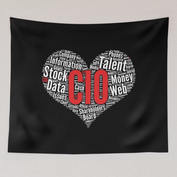 Item preview, CIO Chief information officer Heart Shape Word Cloud graphic designed and sold by theodoros20.