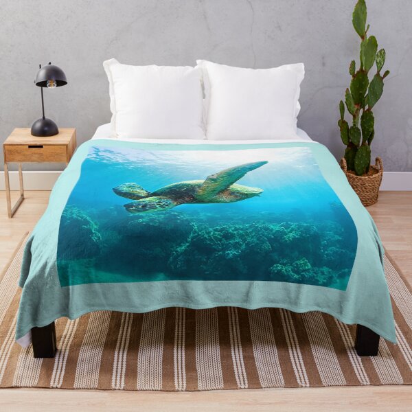 Item preview, Turtle in crystal clear blue water over coral Chiffon Top designed and sold by ToyEaston.